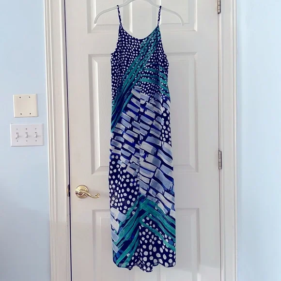 NIC+ZOE | Maxi Dress | PP | 0-2 | Bloom Me Away | Blue Green White | Lined | $35 - Picture 7 of 15
